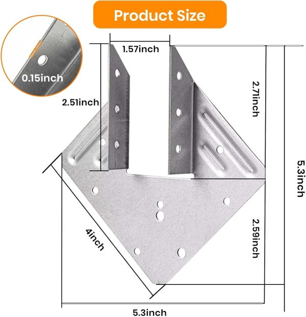 Hurricane Ties for Rafters – Galvanized Hurricane Straps for Roof Truss & Deck Joists