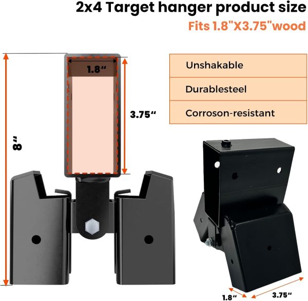 02 2x4 Target Stand Brackets Heavy Duty Steel A-Frame Shooting Target Stand Kit (2 PCS / 4 PCS)