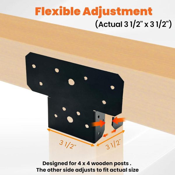 Pergola T Brackets – 4x4, 6x6 & 8x8 Post to Beam Connectors for Pergolas