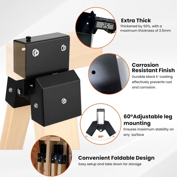 03 2x4 Target Stand Brackets Heavy Duty Steel A-Frame Shooting Target Stand Kit (2 PCS / 4 PCS)