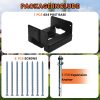 4x4 Post Base for Concrete Heavy Duty Adjustable Post Bracket with 1" Standoff