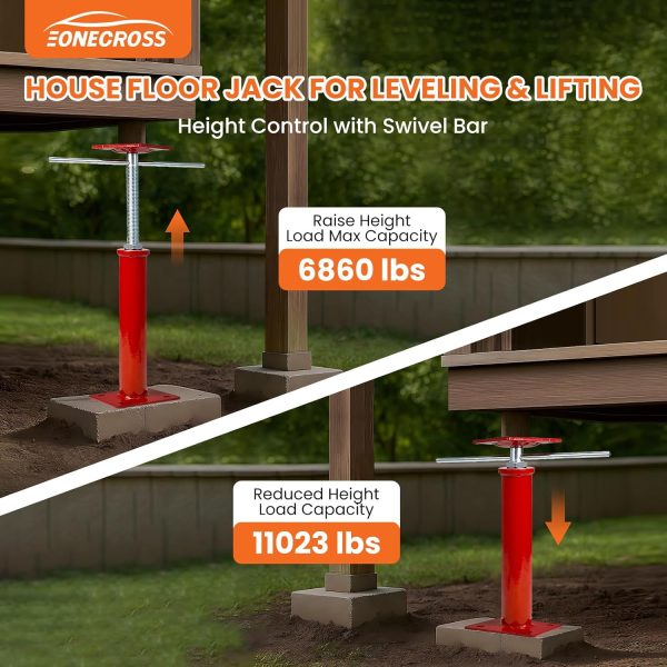 04 Adjustable House Jacks 11–16 Inch Heavy Duty Floor Jack Posts for Leveling (2 Pack / 4 Pack)
