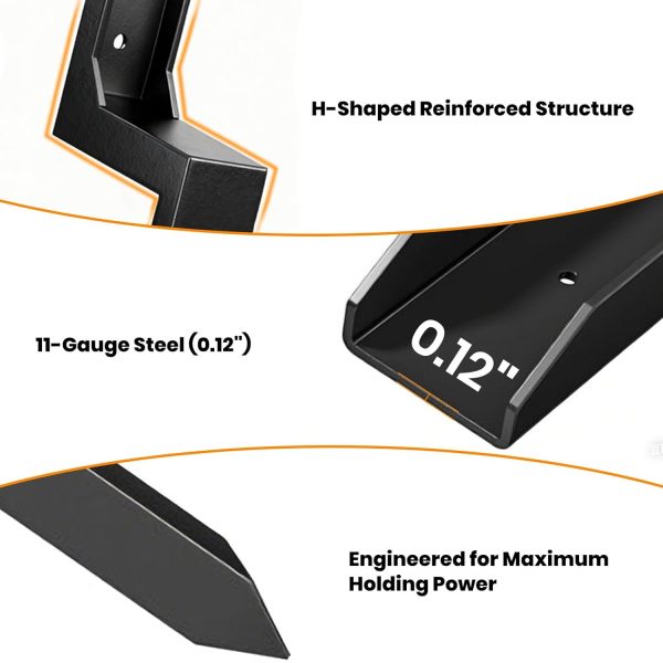 05 Fence Post Repair Kit for 4x4 & 6x6 – Heavy Duty Fence Mender for Leaning or Broken Posts
