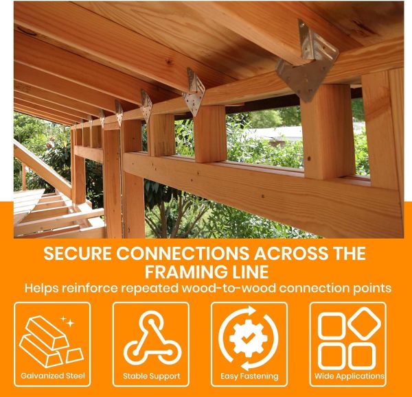 Hurricane Ties for Rafters – Galvanized Hurricane Straps for Roof Truss & Deck Joists