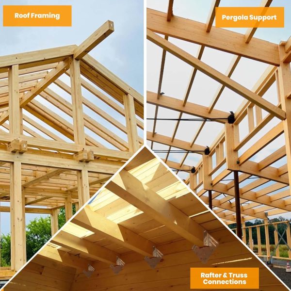 Hurricane Ties for Rafters – Galvanized Hurricane Straps for Roof Truss & Deck Joists