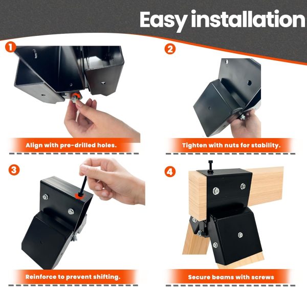 06 2x4 Target Stand Brackets Heavy Duty Steel A-Frame Shooting Target Stand Kit (2 PCS / 4 PCS)