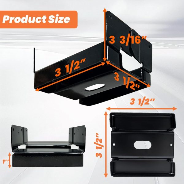 4x4 Post Base for Concrete Heavy Duty Adjustable Post Bracket with 1" Standoff