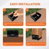 4x4 Post Base for Concrete Heavy Duty Adjustable Post Bracket with 1" Standoff