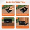 8x8 Post Base for Concrete Heavy Duty Adjustable Post Bracket with 1" Standoff