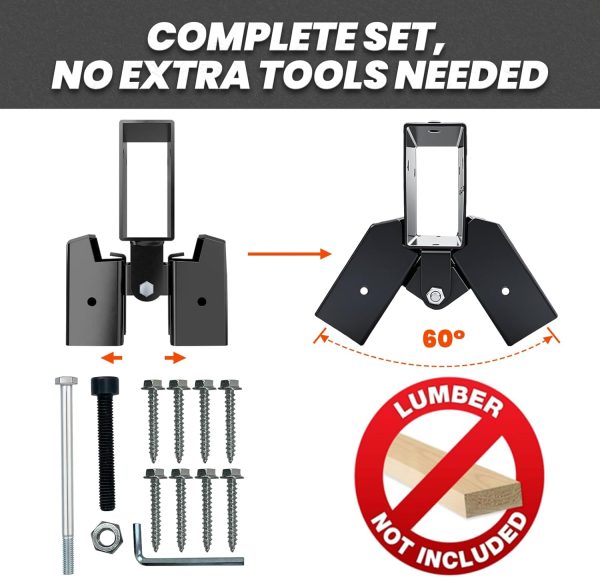 07 2x4 Target Stand Brackets Heavy Duty Steel A-Frame Shooting Target Stand Kit (2 PCS / 4 PCS)