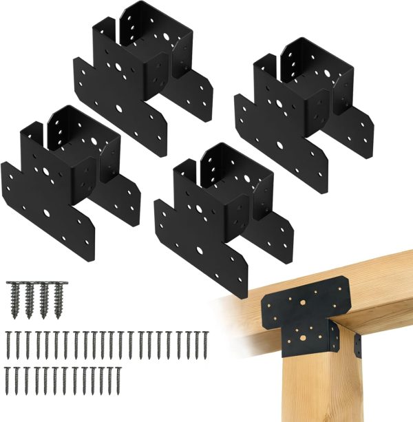 8pcs 4x4 pergola t brackets