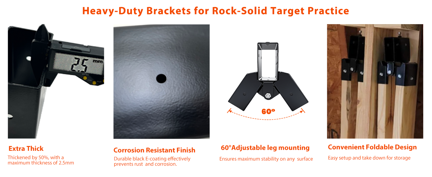 easy assembly 2x4 target stand bracket with pre drilled holes