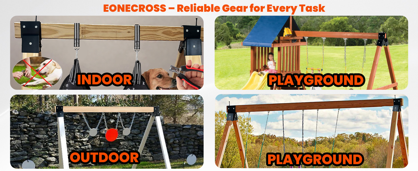 A-frame bracket for swing set and DIY outdoor structures