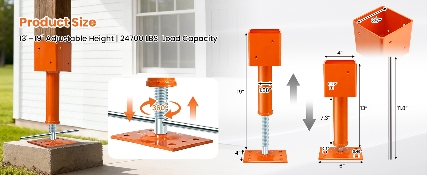 adjustable house jack for floor leveling