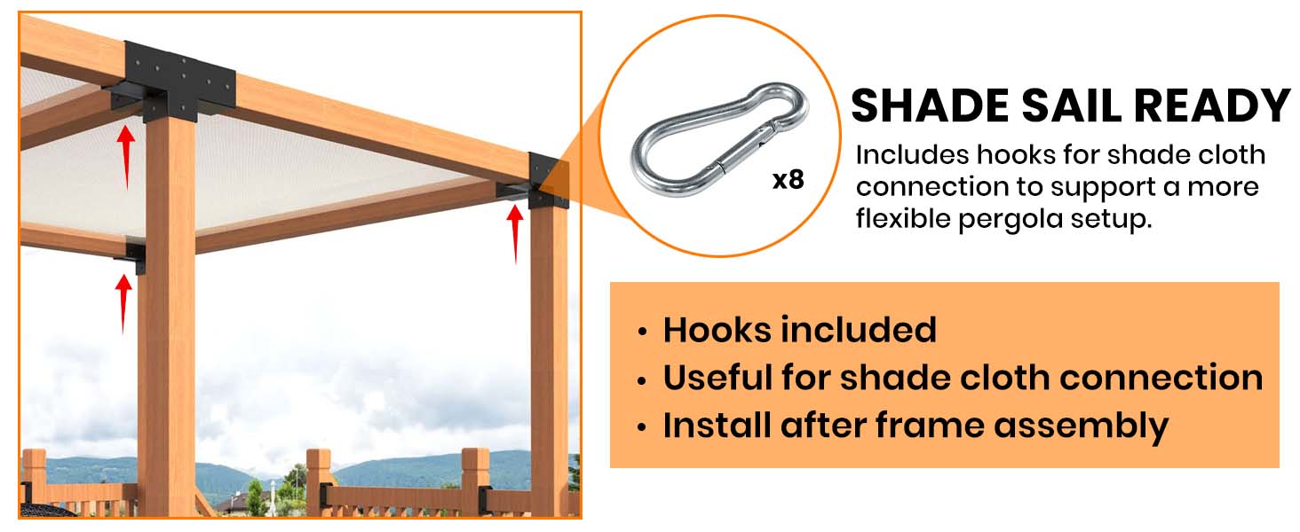 backyard pergola bracket system