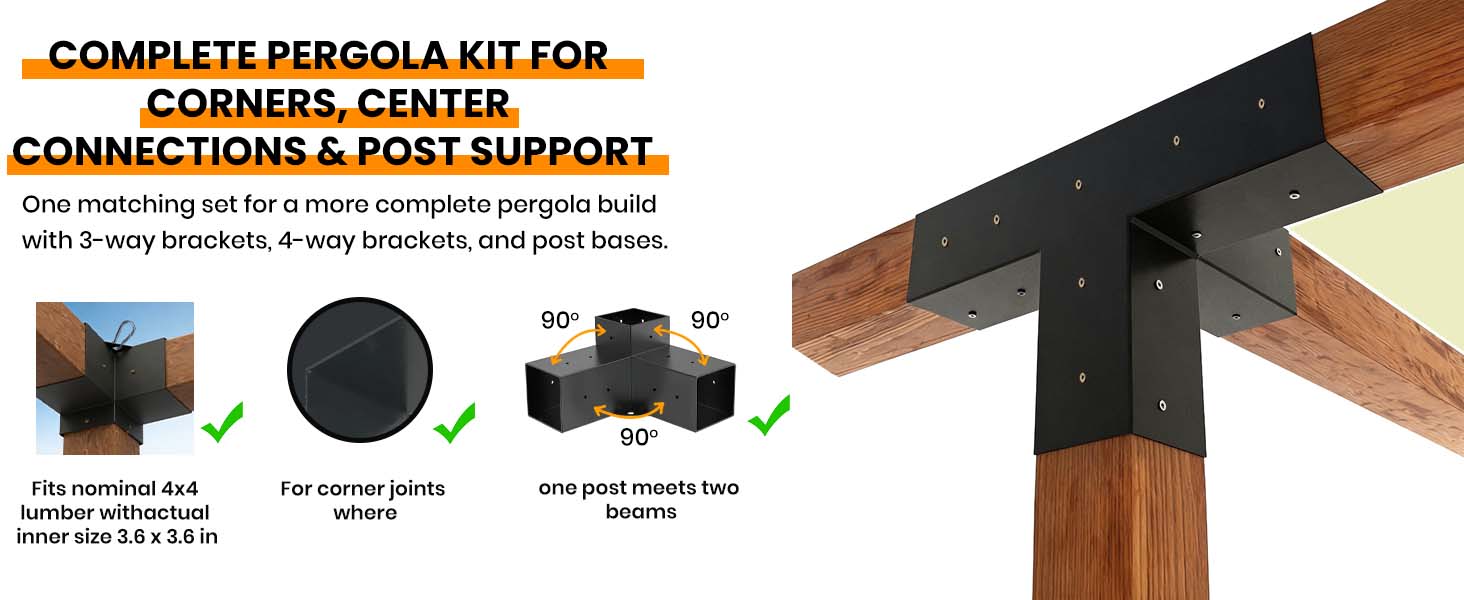 pergola brackets 4x4 heavy duty