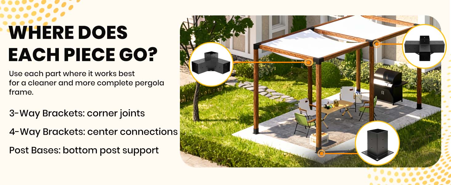 pergola kit 4x4 hardware