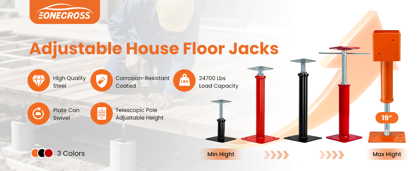 screw jack post 13-19 inch heavy duty