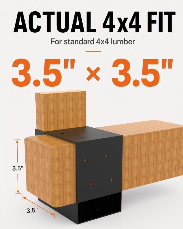 02 Workbench Bracket Kit | Heavy-Duty Steel DIY Garage Workbench Brackets for 2x4 & 4x4 Lumber