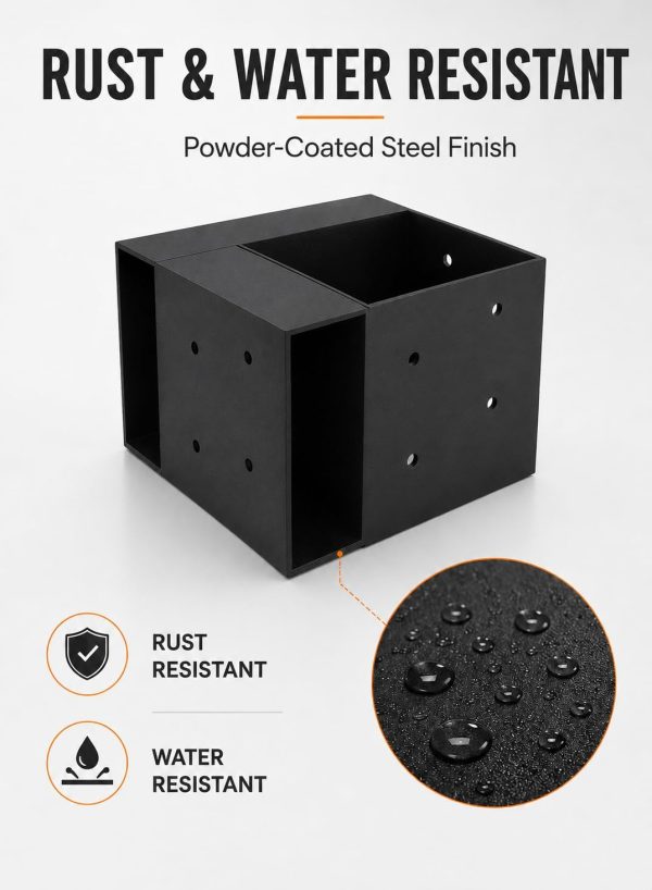 04 Workbench Bracket Kit | Heavy-Duty Steel DIY Garage Workbench Brackets for 2x4 & 4x4 Lumber