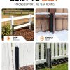 06 Repair Leaning Fence Post with Heavy-Duty Fence Repair Kit for 4x4 & 6x6 Wood Posts