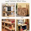 07 Workbench Bracket Kit | Heavy-Duty Steel DIY Garage Workbench Brackets for 2x4 & 4x4 Lumber