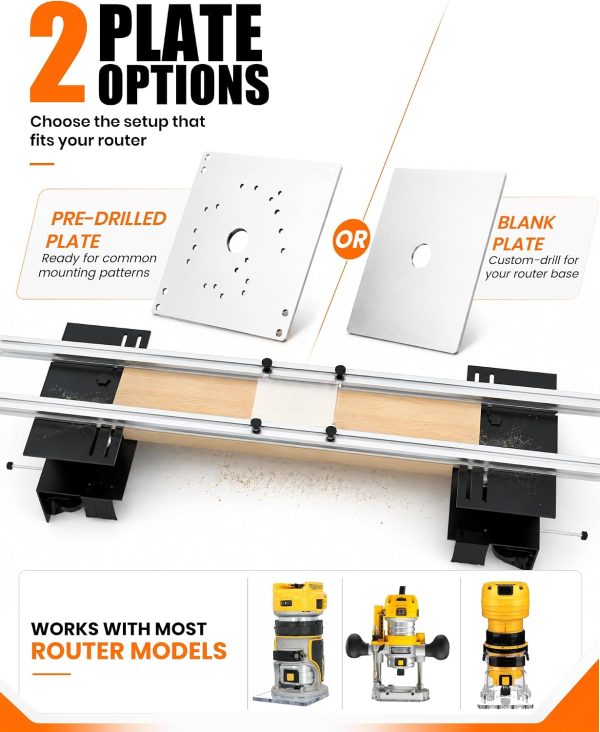 03 57.1" Router Sled for Flattening Slabs, Heavy Duty Woodworking Slab Flattening Jig Kit