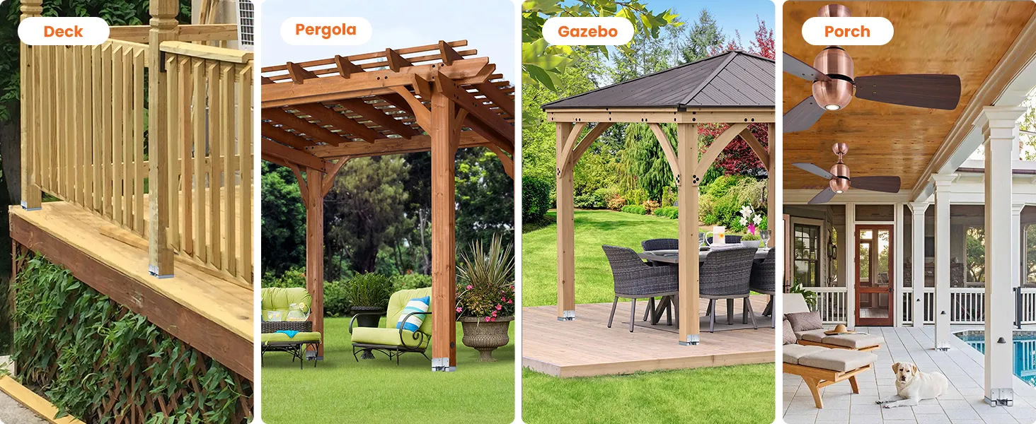 10x10 pergola post base for concrete